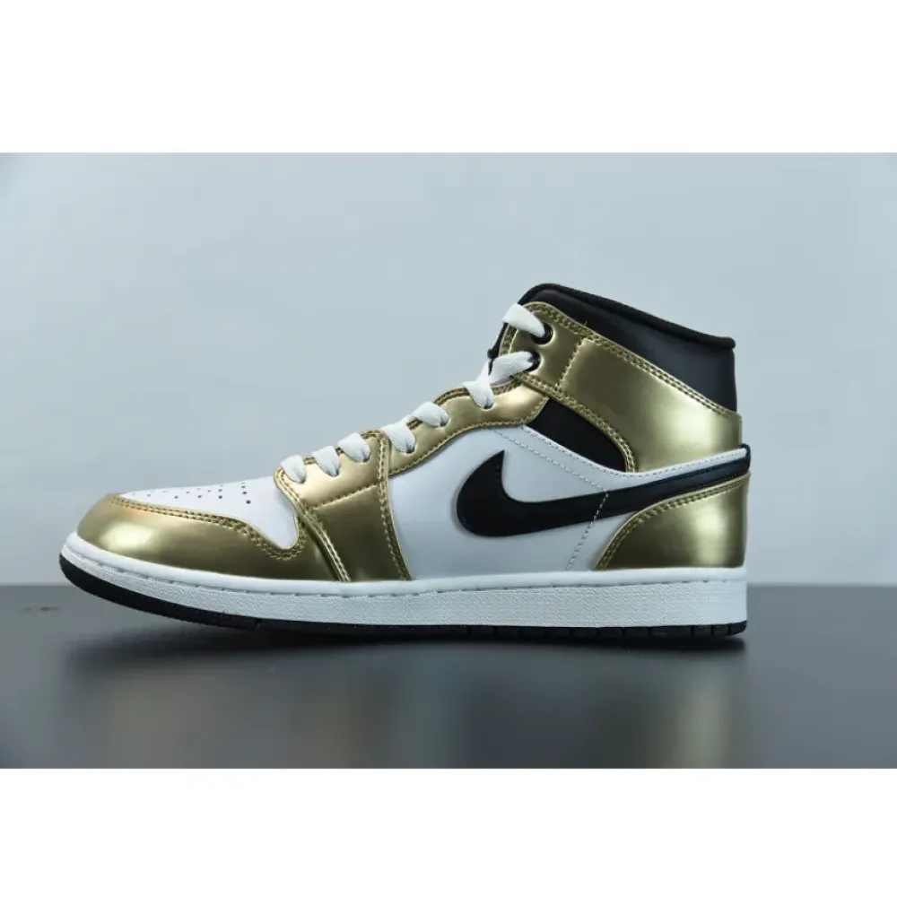 Air Jordan 1 Mid SE Metallic Gold/White-Black  DC1419-700