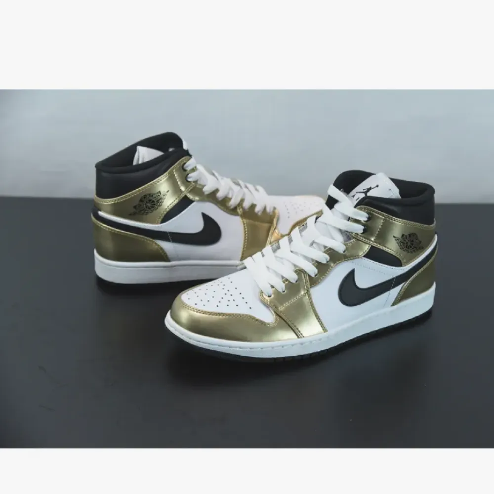 Air Jordan 1 Mid SE Metallic Gold/White-Black  DC1419-700