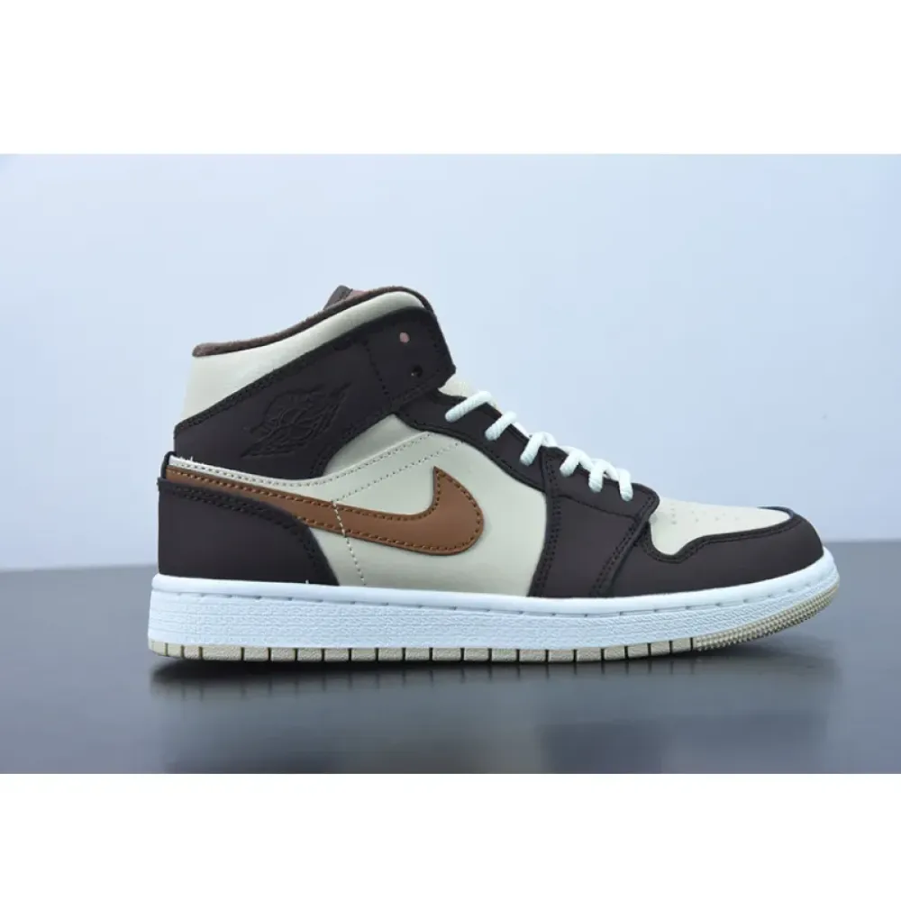 Air Jordan 1 Mid Brown Basalt/Oatmeal/White/Pecan  DO6699-200