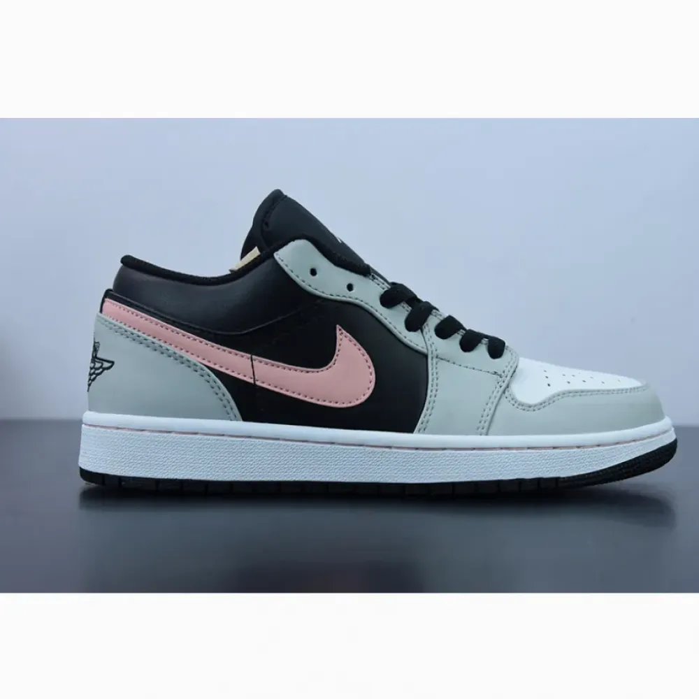 Air Jordan 1 Low Black Grey and Pink  553558-062