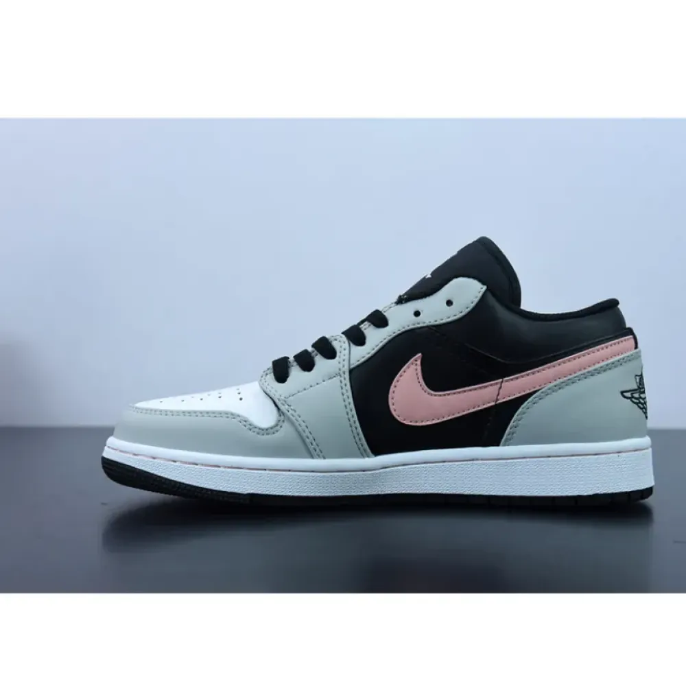 Air Jordan 1 Low Black Grey and Pink  553558-062