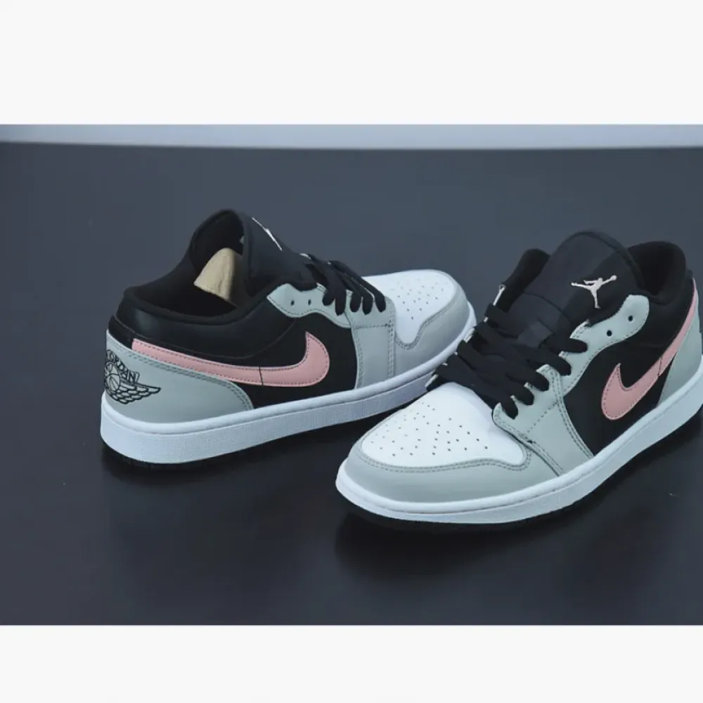 Air Jordan 1 Low Black Grey and Pink  553558-062
