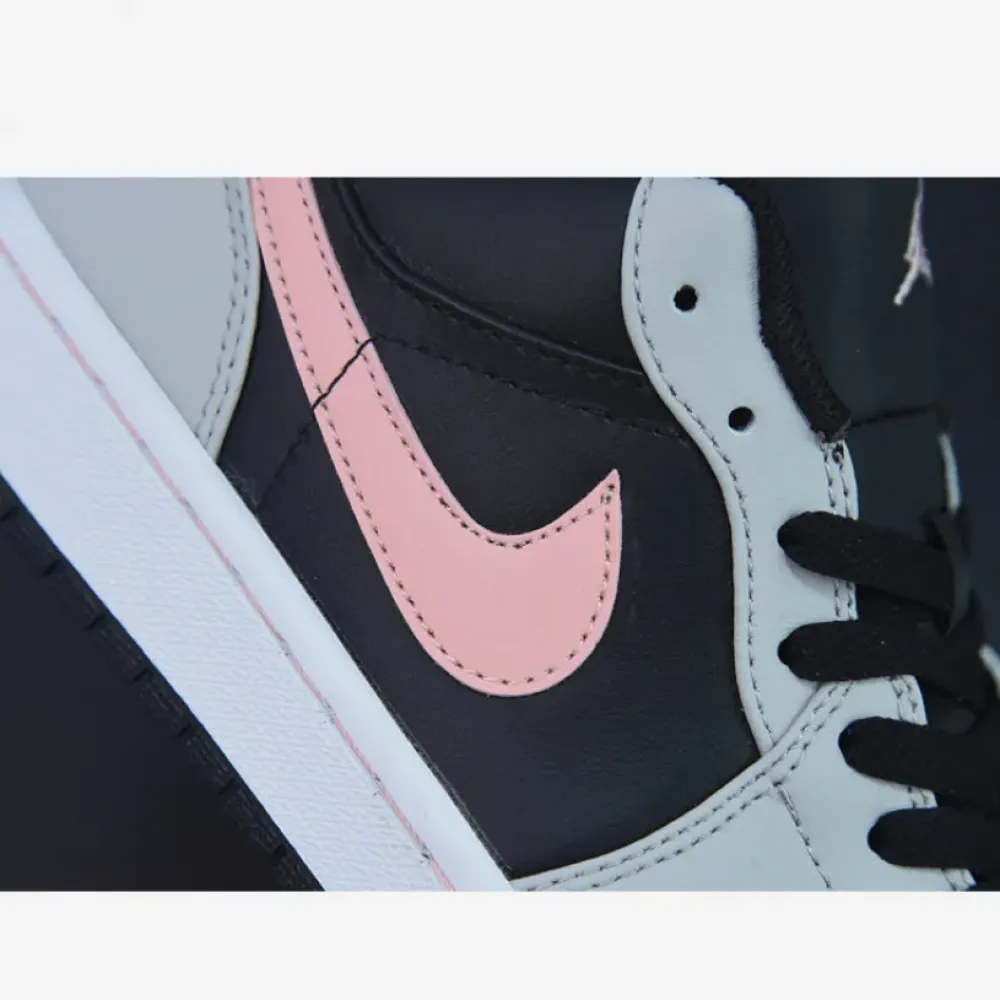 Air Jordan 1 Low Black Grey and Pink  553558-062