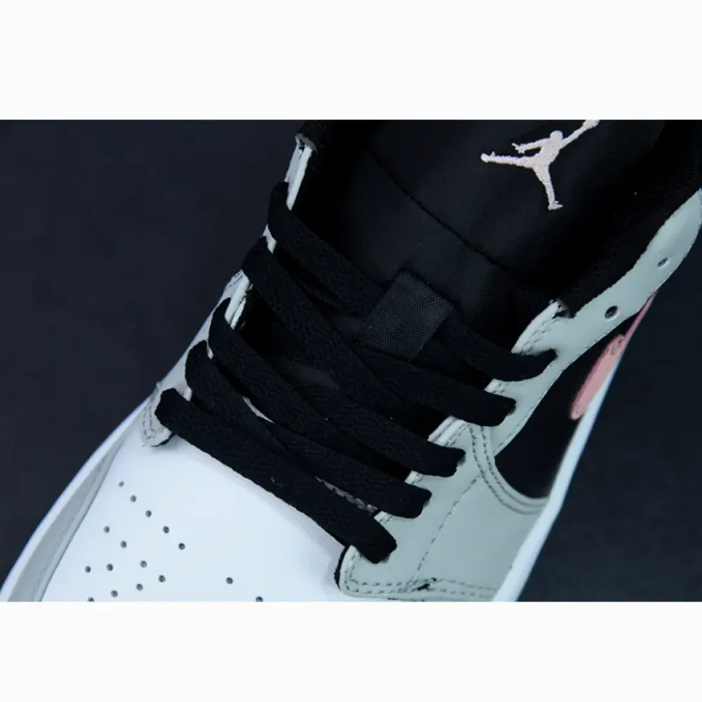 Air Jordan 1 Low Black Grey and Pink  553558-062