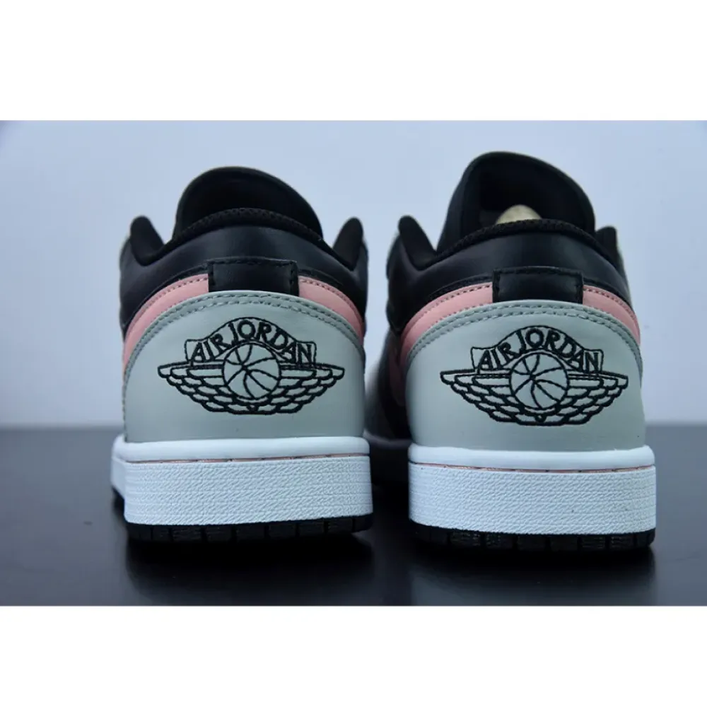Air Jordan 1 Low Black Grey and Pink  553558-062