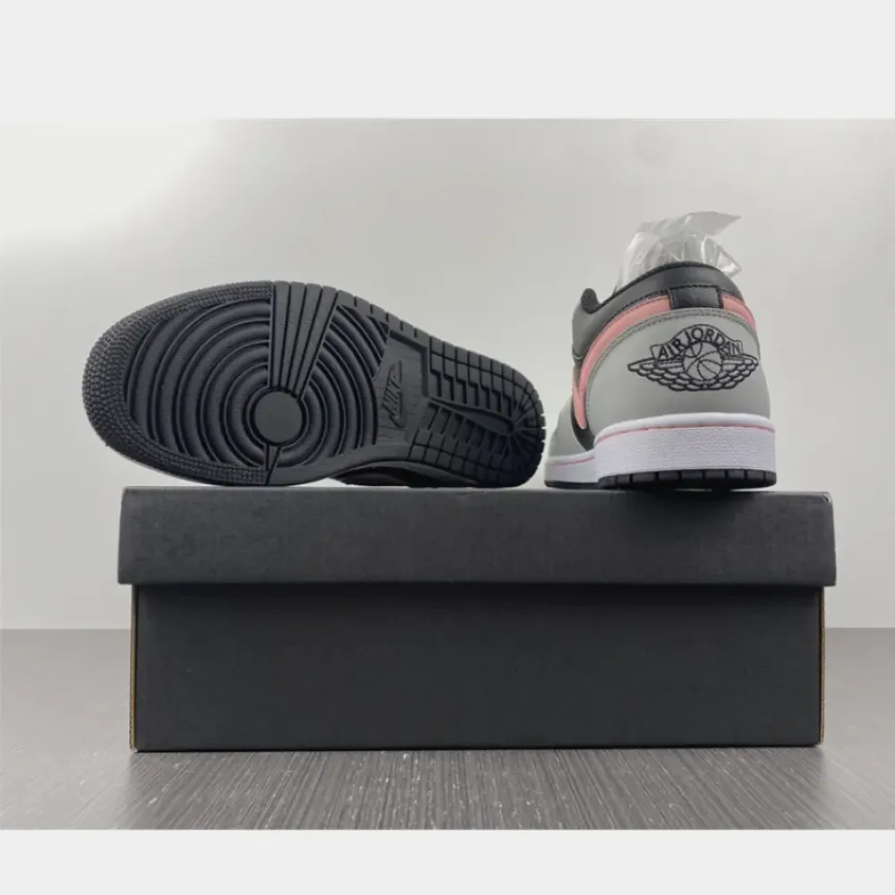 Air Jordan 1 Low Black Grey and Pink  553558-062