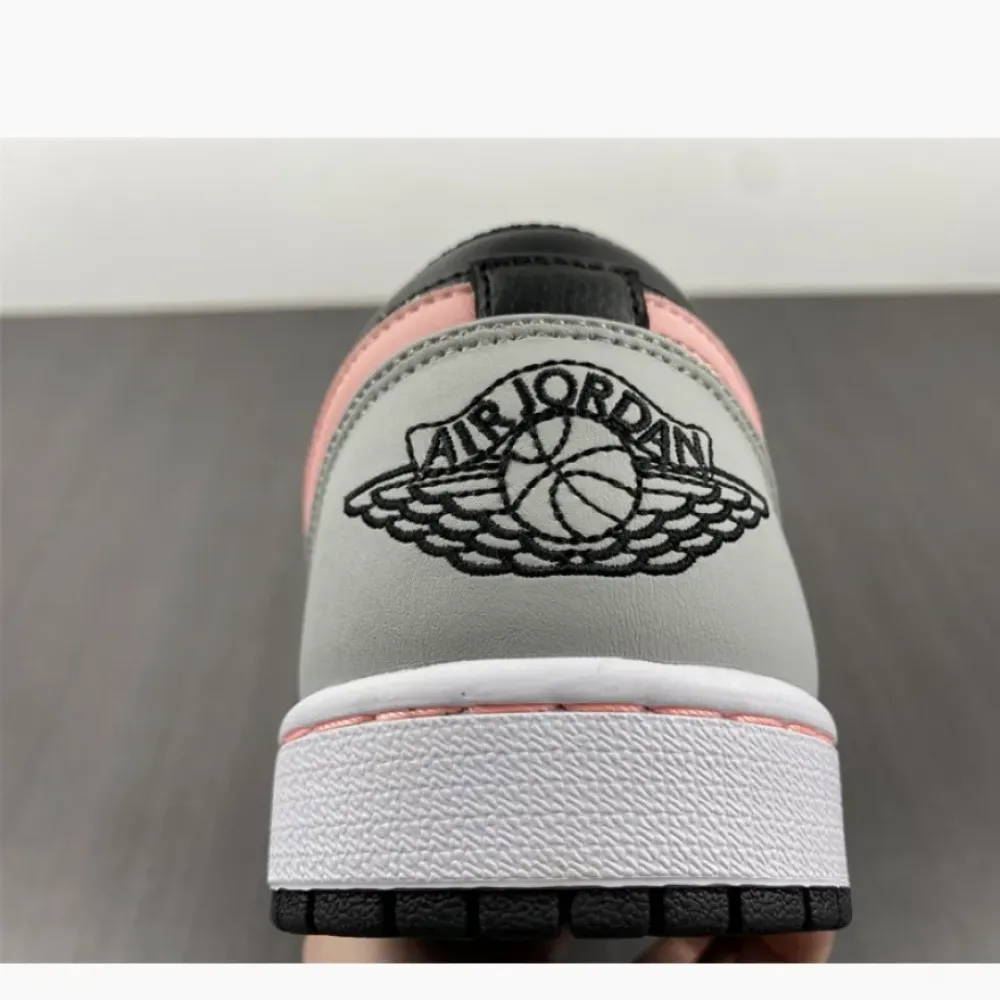 Air Jordan 1 Low Black Grey and Pink  553558-062