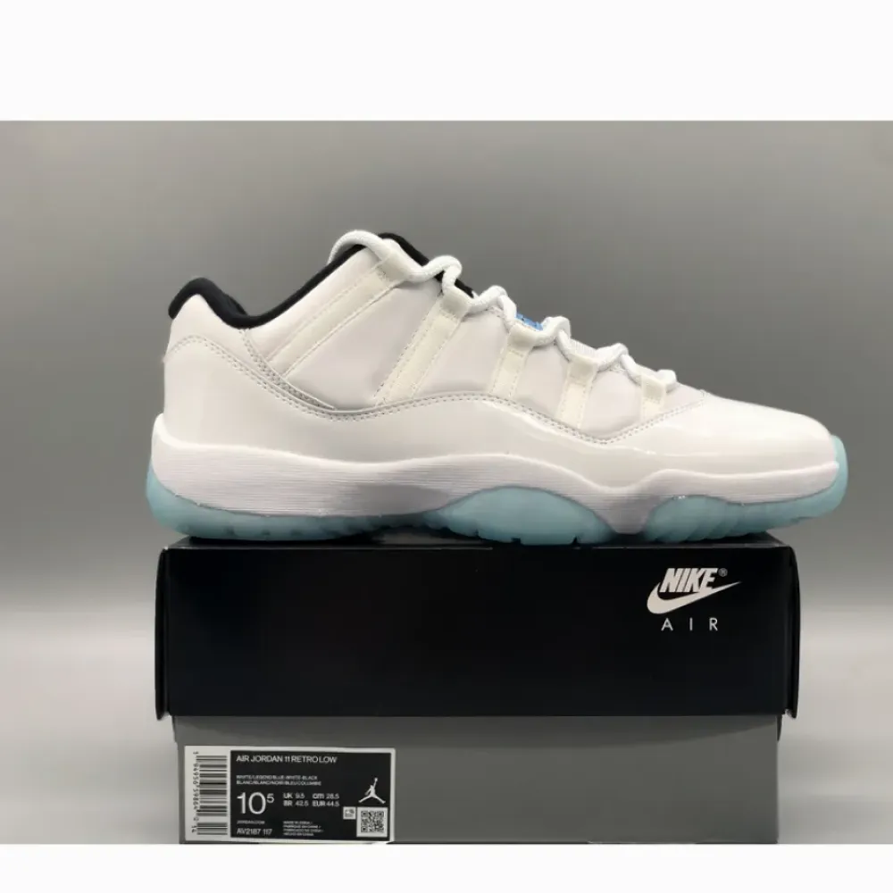 Air Jordan 11 Low “Legend Blue” White/Black-Legend Blue  AV2187-117