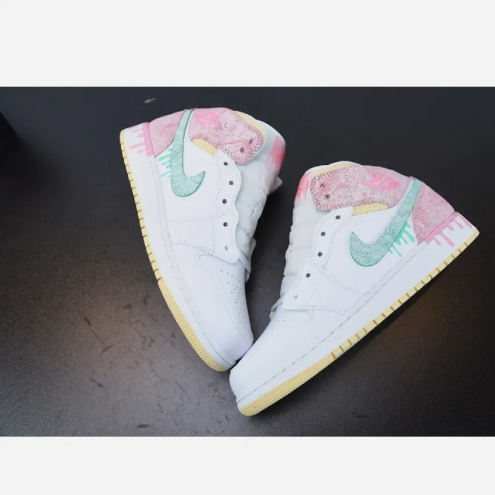 Air Jordan 1 Mid GS “Paint Drip”  DD1666-100