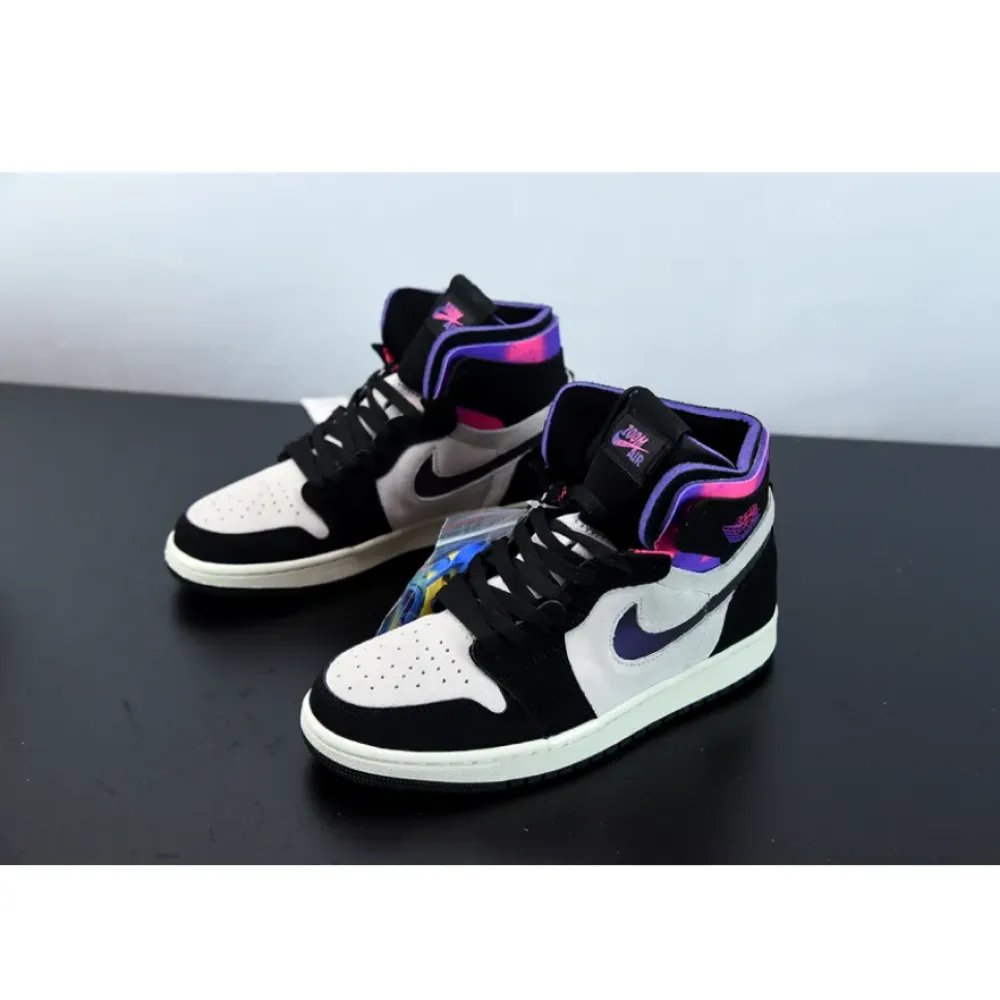 Air Jordan 1 Zoom Comfort “PSG” White/Psychic Purple-Hyper Pink-Black DB3610-105