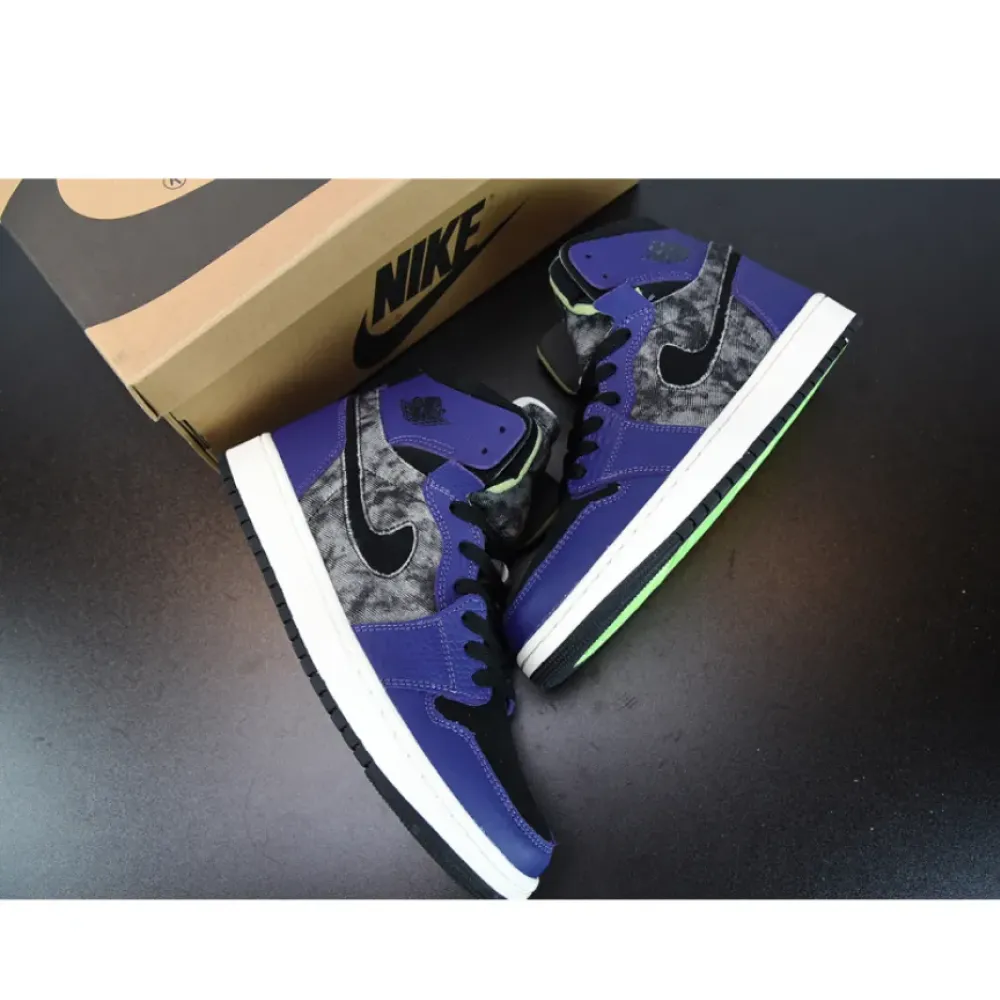 Air Jordan 1 Zoom Comfort “Bayou Boys” New Orchid/Lime Blast-Black DC2133-500