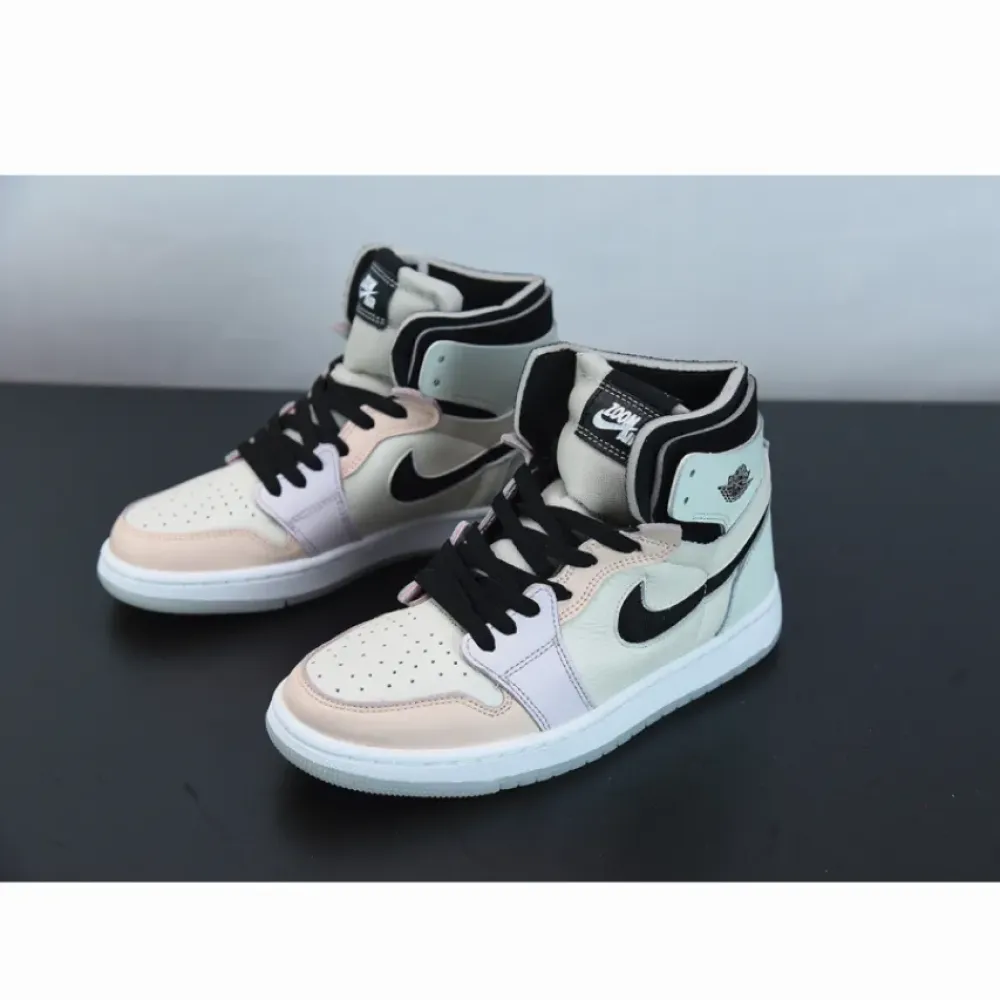 Air Jordan 1 Zoom Comfort “Easter” White/Grey Heather-Olive Aura-Khaki CT0979-101