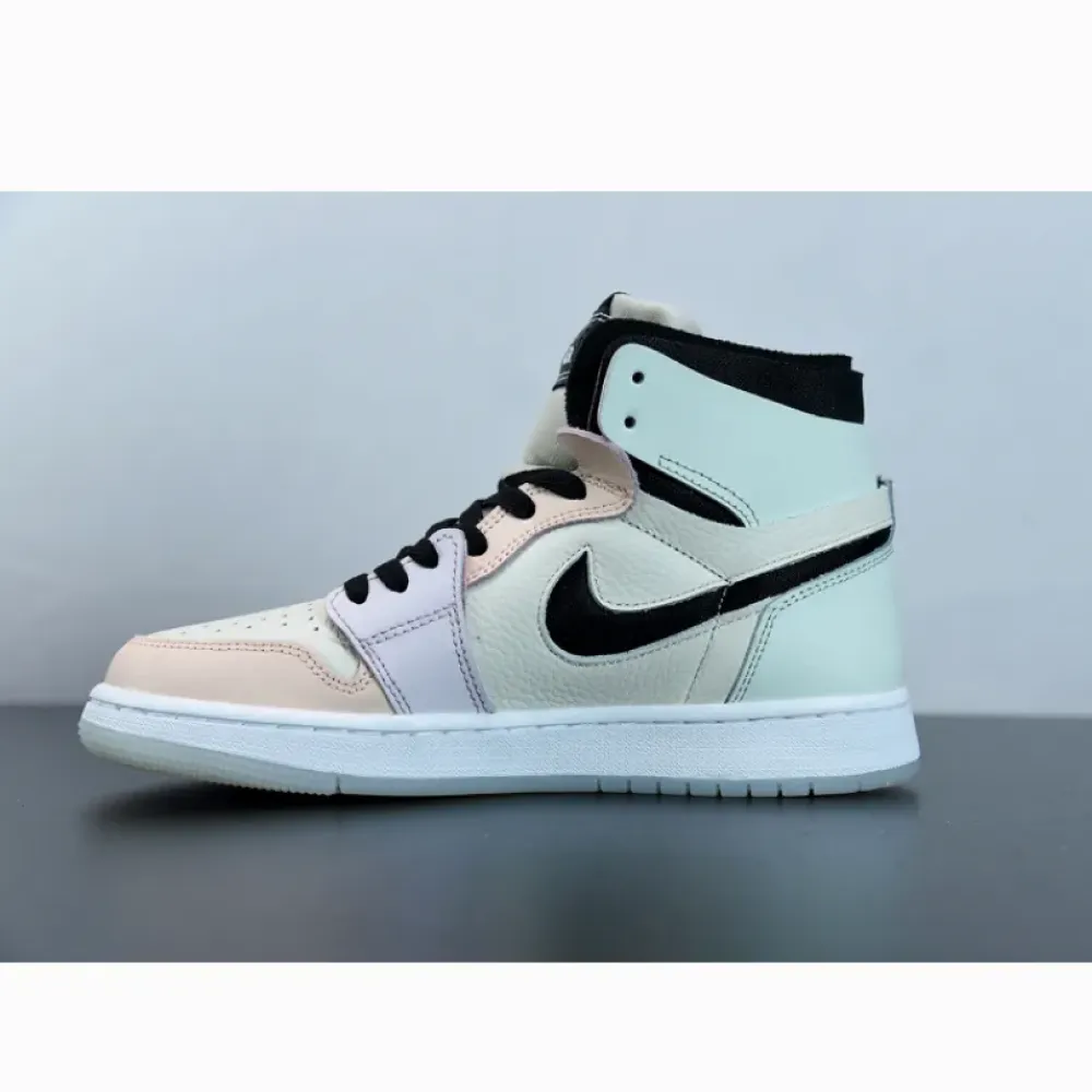 Air Jordan 1 Zoom Comfort “Easter” White/Grey Heather-Olive Aura-Khaki CT0979-101