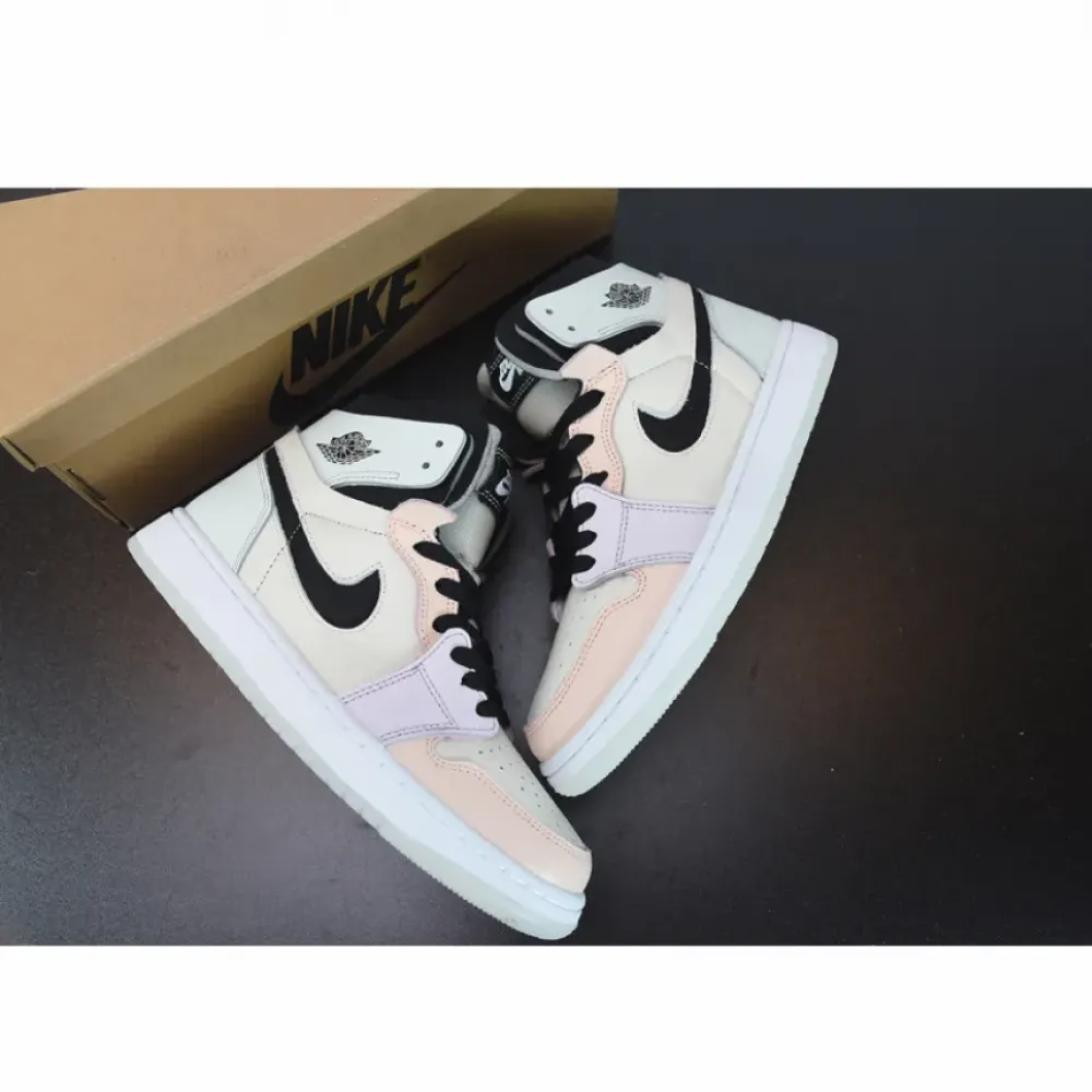 Air Jordan 1 Zoom Comfort “Easter” White/Grey Heather-Olive Aura-Khaki CT0979-101