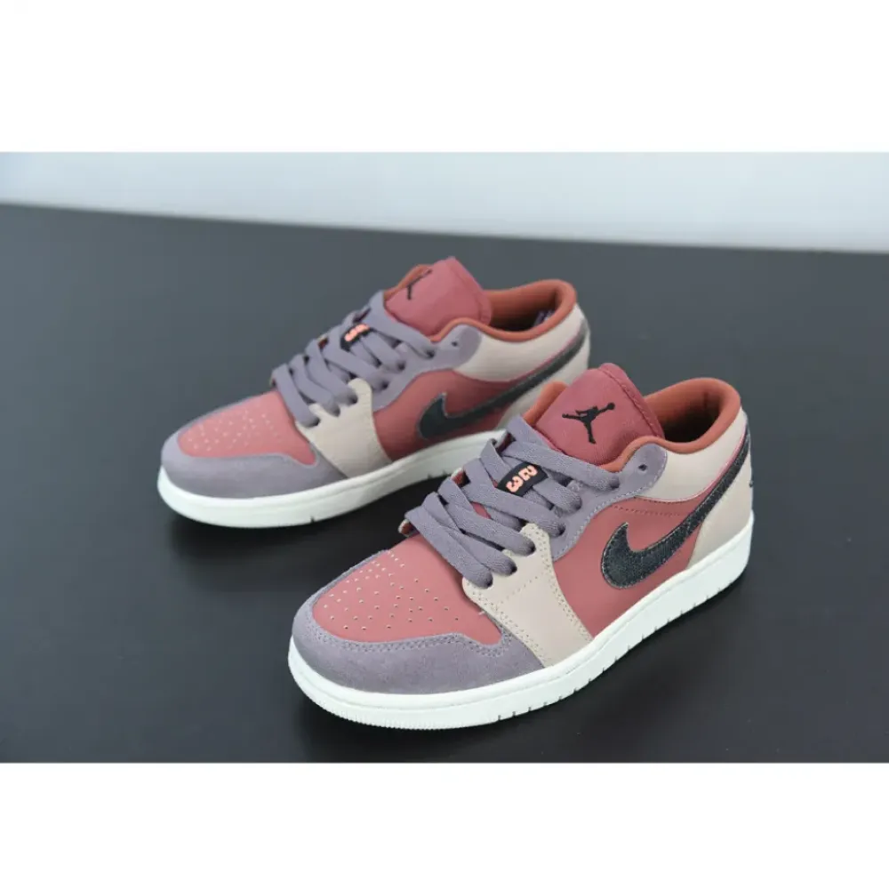 Air Jordan 1 Low GS Canyon Rust/Black-Purple Smoke  DC0774-602