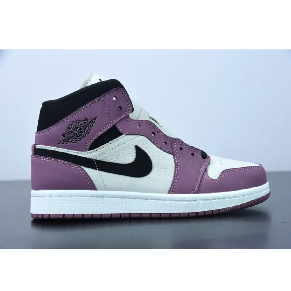 Air Jordan 1 Mid ‘Berry Pink’ Light Mulberry/Light Bone/White/Black DC7267-500