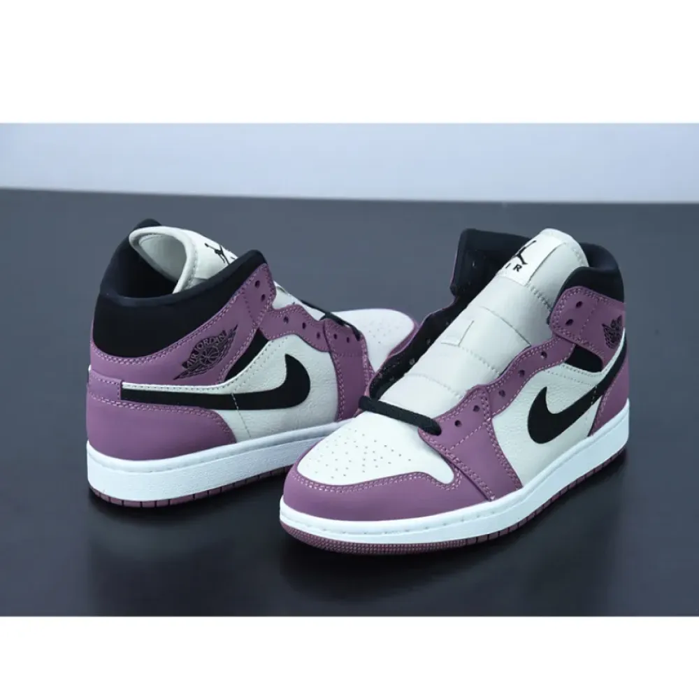 Air Jordan 1 Mid ‘Berry Pink’ Light Mulberry/Light Bone/White/Black DC7267-500
