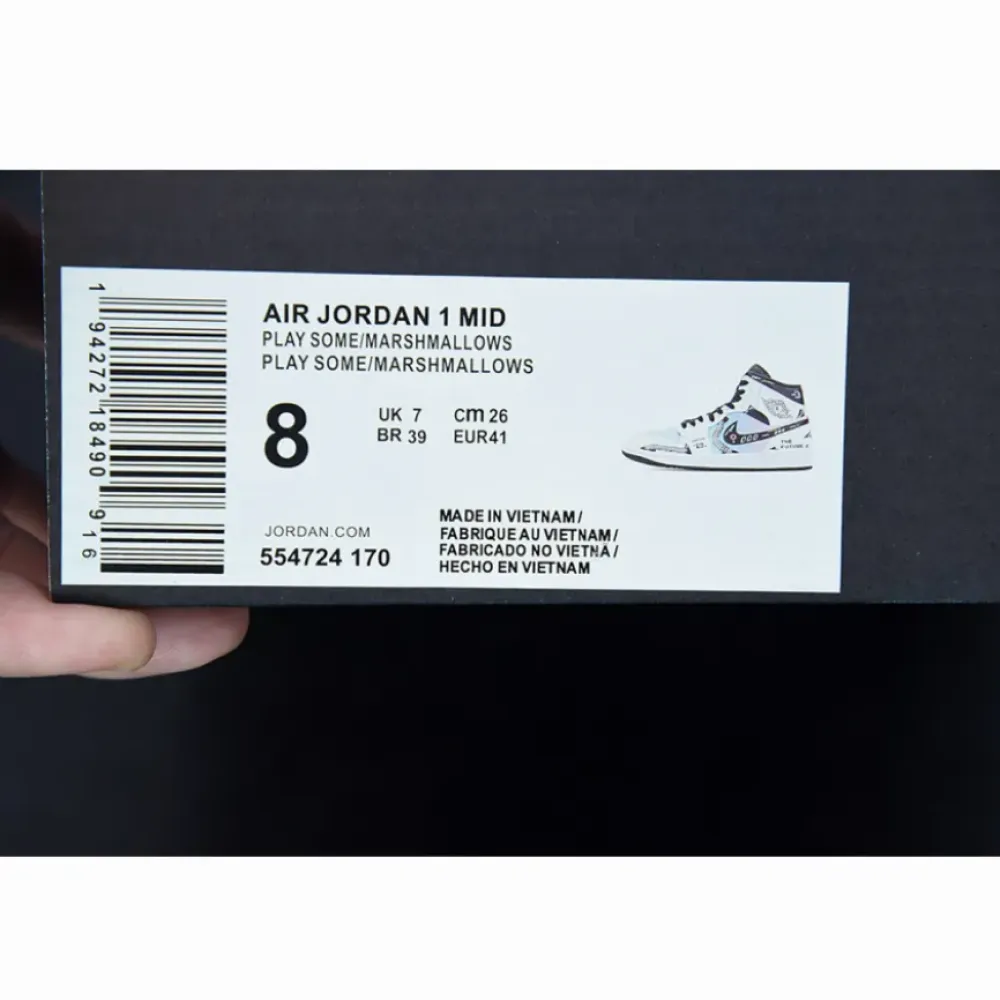 Custom Air Jordan 1 Mid OG ’Video Game’ White Black