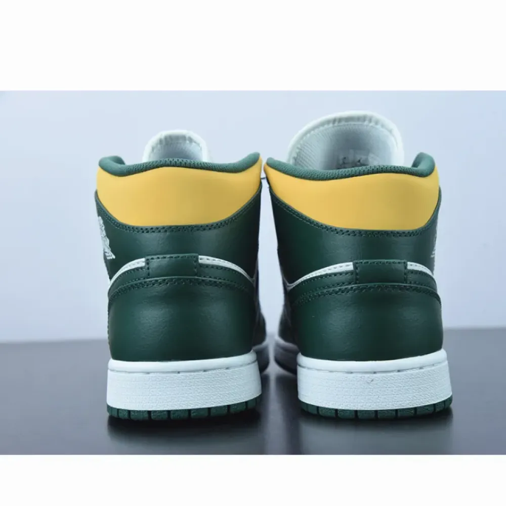 Air Jordan 1 Mid “Brazil” Green Yellow  554724-371