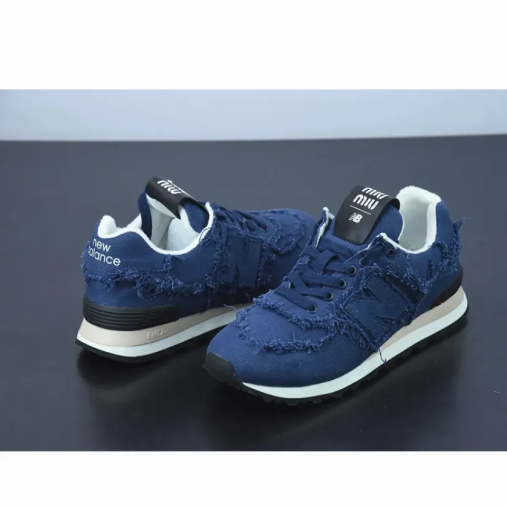 Miu Miu x New Balance 574 Navy