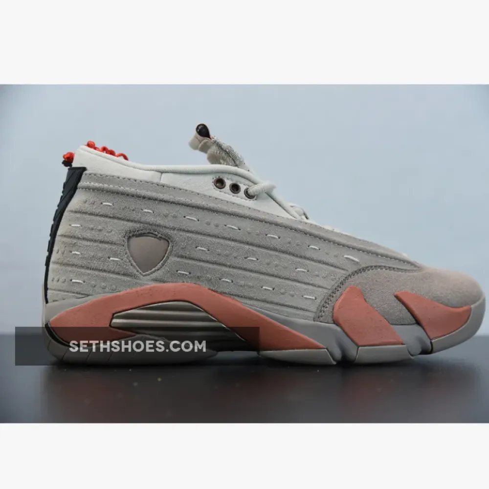 Clot x Air Jordan 14 Low Sepia Stone/Terra Blush/Desert Sand  DC9857-200