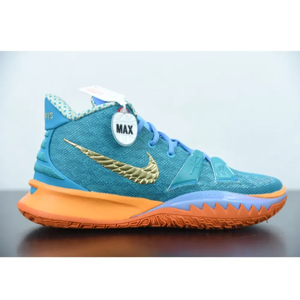Concepts x Nike Kyrie 7 Teal Blue/Light Blue-Orange-Metallic Gold CT1137-900