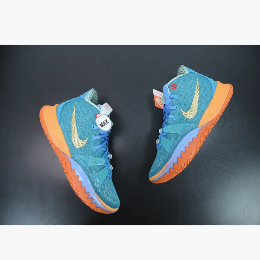 Concepts x Nike Kyrie 7 Teal Blue/Light Blue-Orange-Metallic Gold CT1137-900