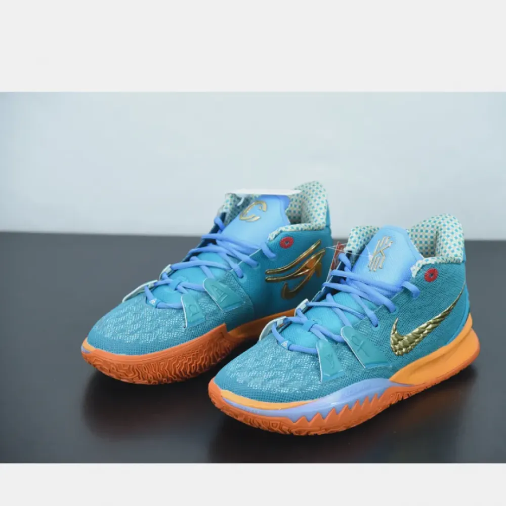 Concepts x Nike Kyrie 7 Teal Blue/Light Blue-Orange-Metallic Gold CT1137-900