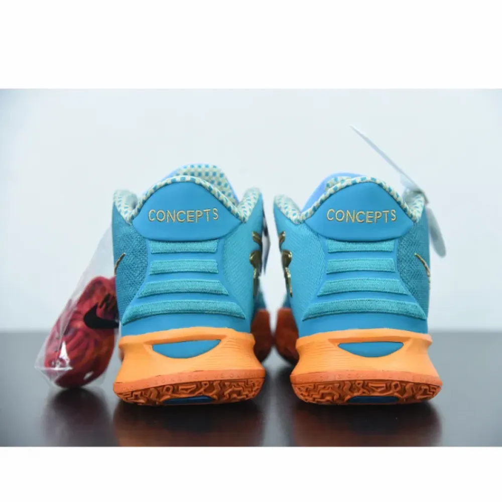 Concepts x Nike Kyrie 7 Teal Blue/Light Blue-Orange-Metallic Gold CT1137-900