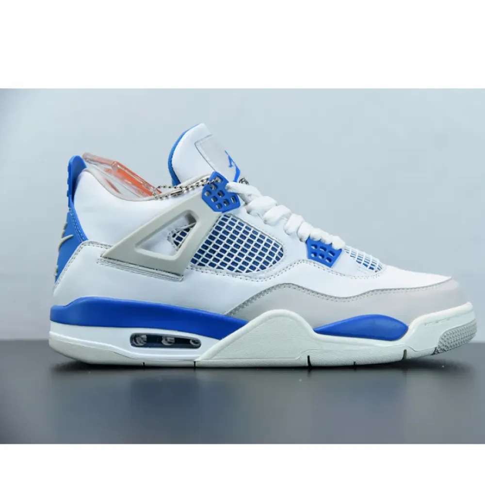 Air Jordan 4 OG White/Neutral Grey-Military Blue  308497-105