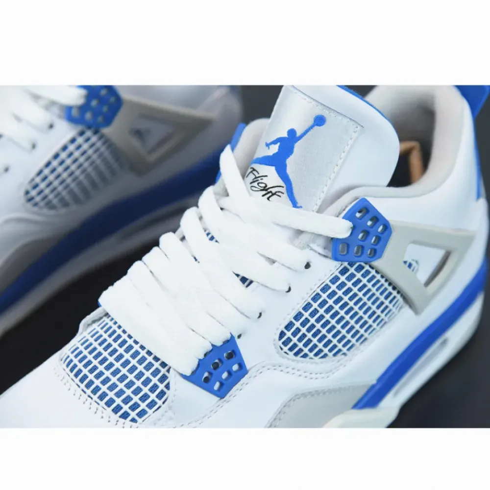 Air Jordan 4 OG White/Neutral Grey-Military Blue  308497-105