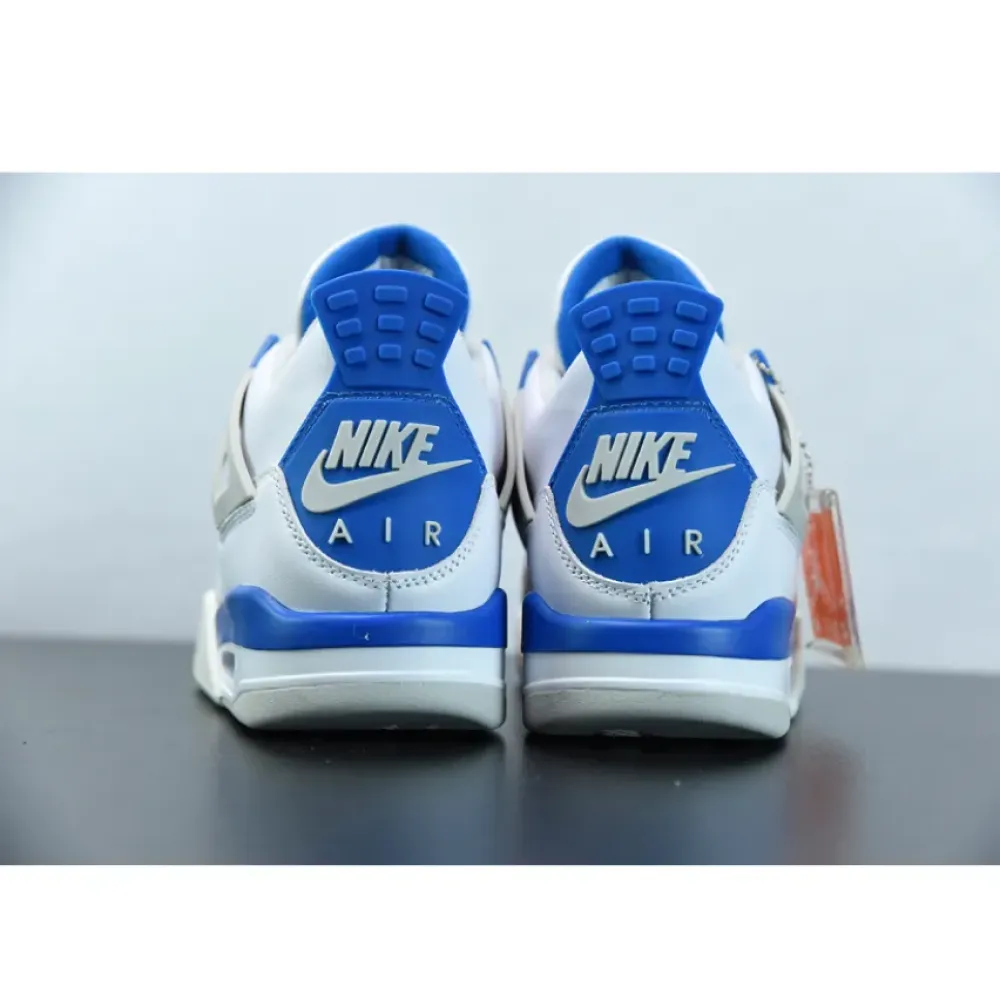 Air Jordan 4 OG White/Neutral Grey-Military Blue  308497-105