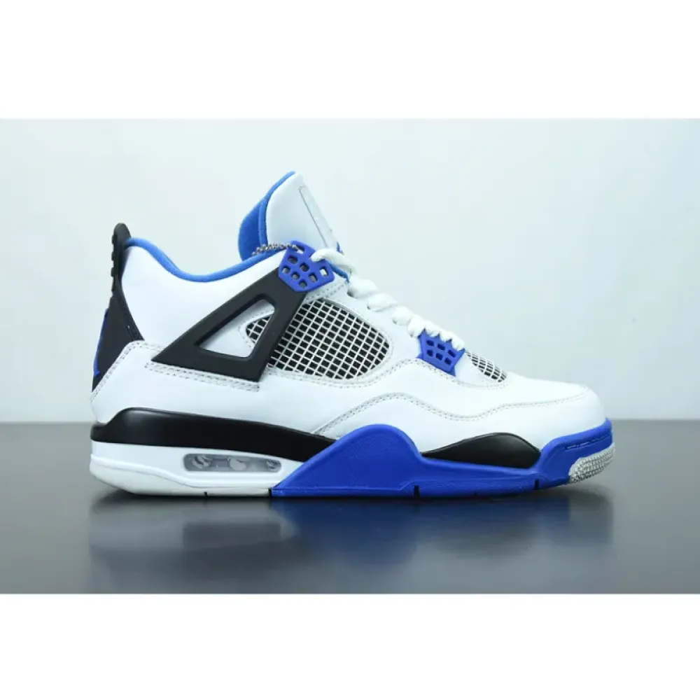 Air Jordan 4 “Motorsports” White/Game Royal-Black  308497-117
