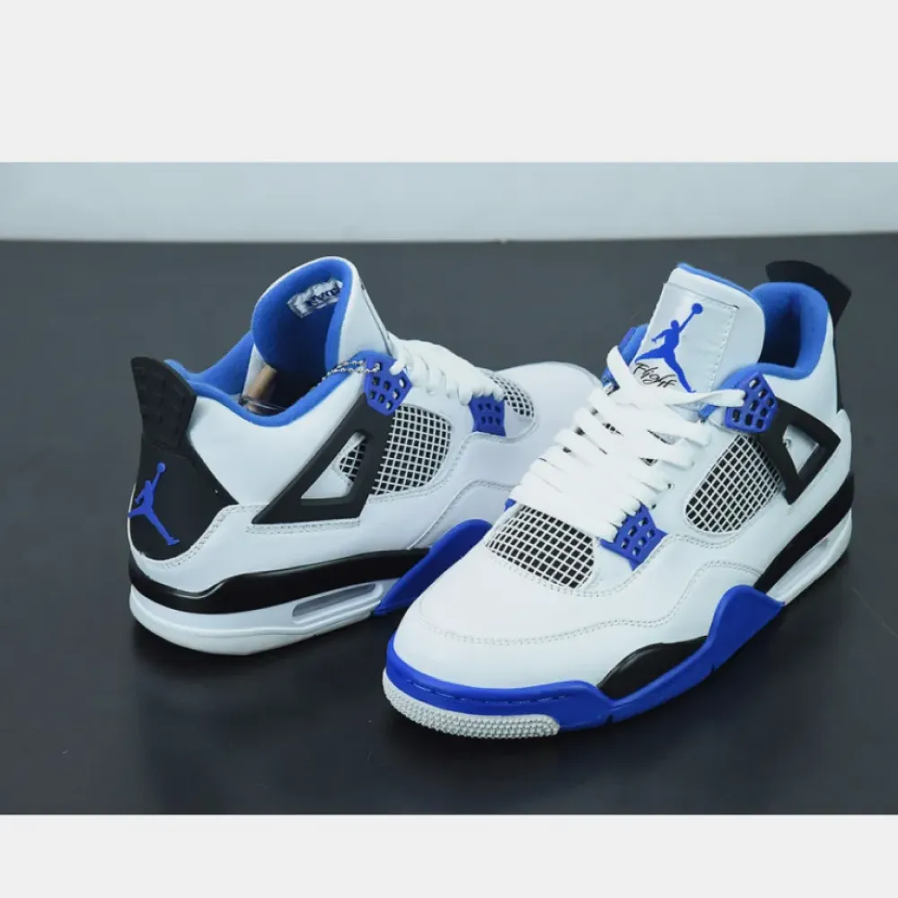 Air Jordan 4 “Motorsports” White/Game Royal-Black  308497-117