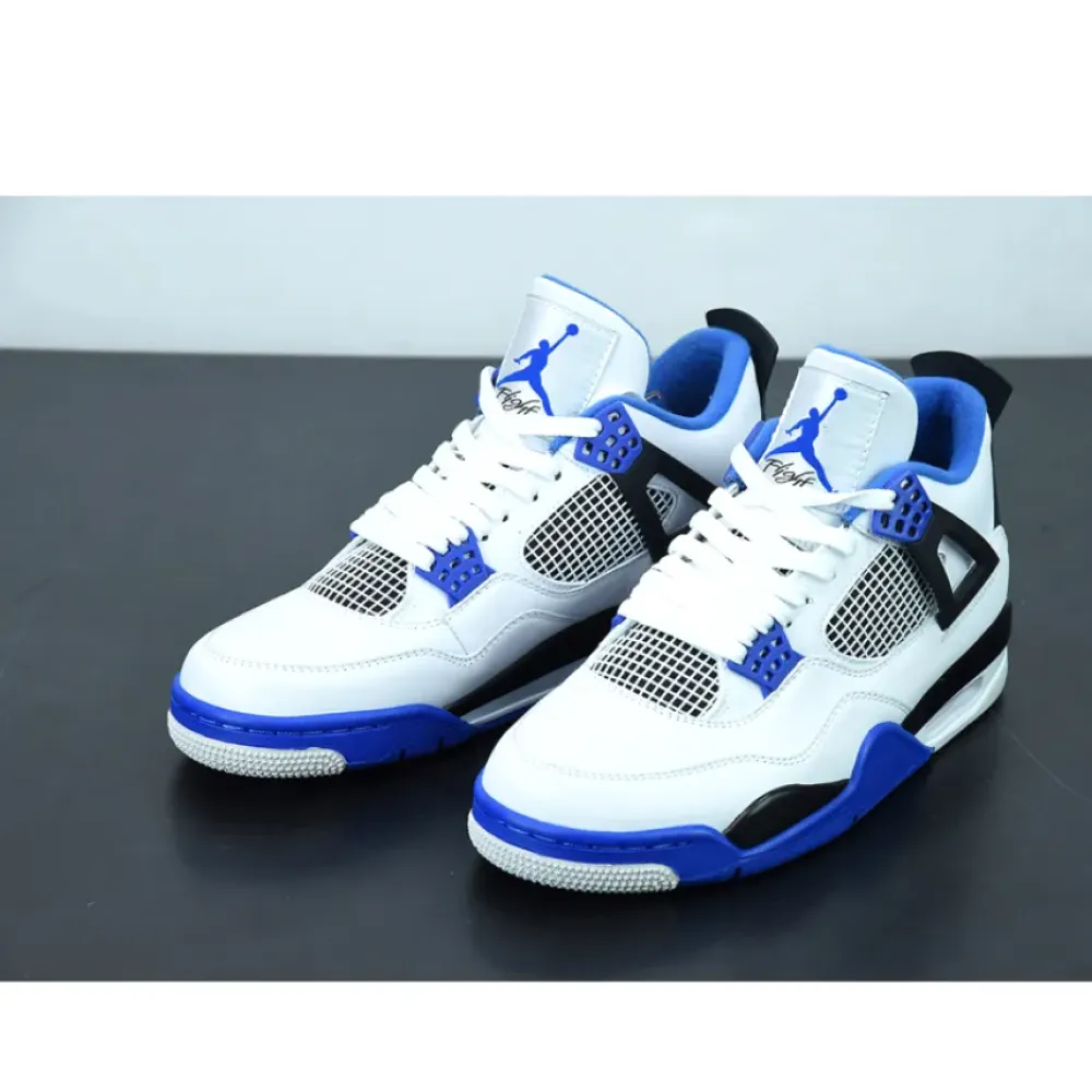 Air Jordan 4 “Motorsports” White/Game Royal-Black  308497-117