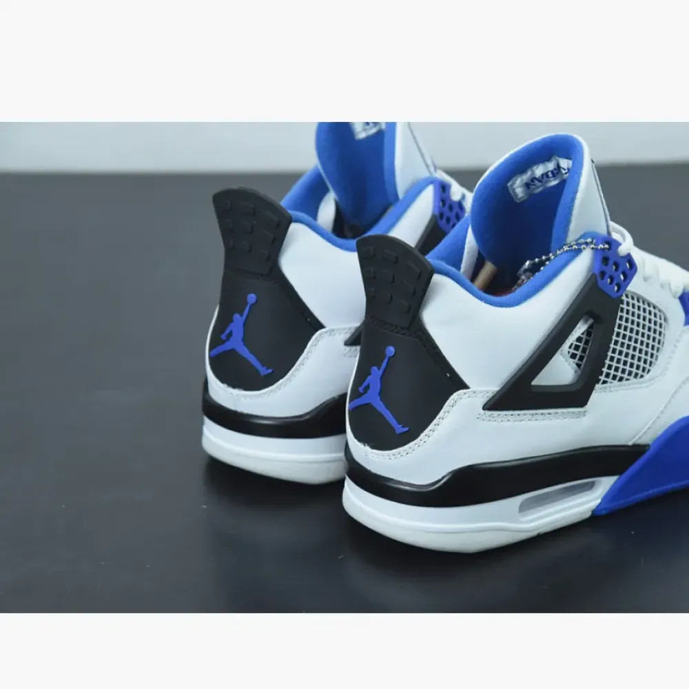 Air Jordan 4 “Motorsports” White/Game Royal-Black  308497-117