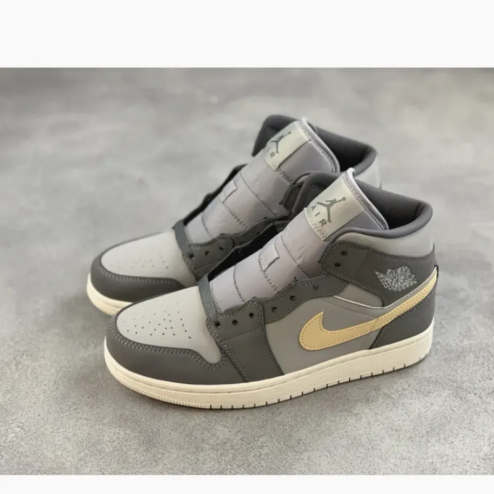 Air Jordan 1 Mid Light Grey/Dark Grey  BQ6472-020