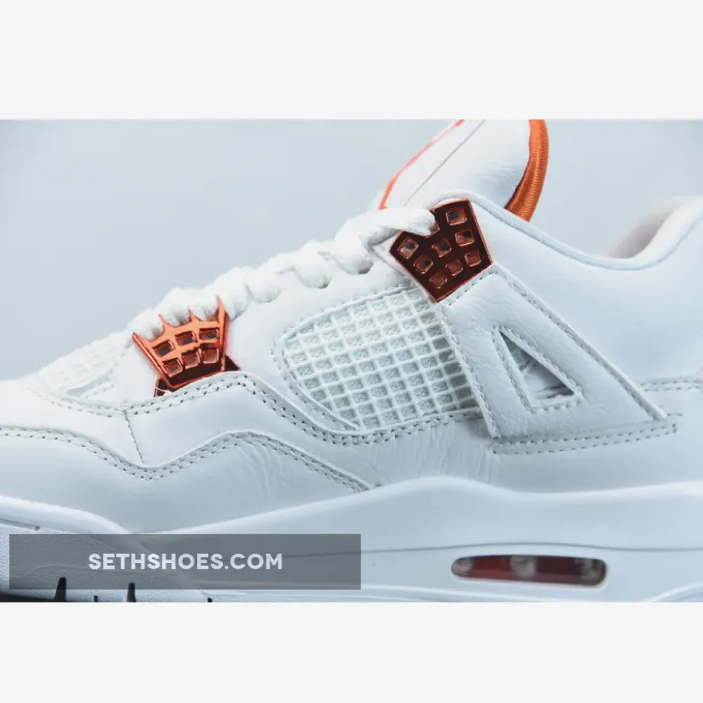 Air Jordan 4 “Orange Metallic” White/Total Orange-Metallic Silver CT8527-118