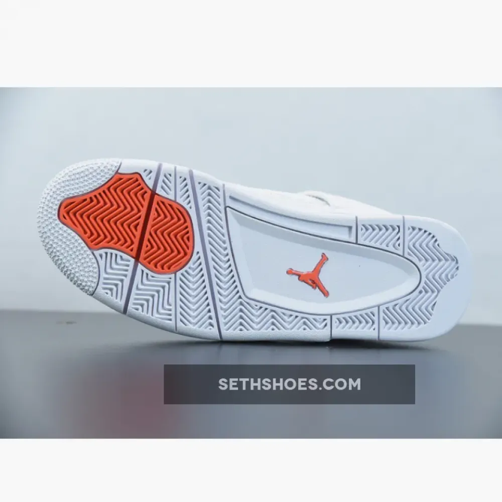 Air Jordan 4 “Orange Metallic” White/Total Orange-Metallic Silver CT8527-118