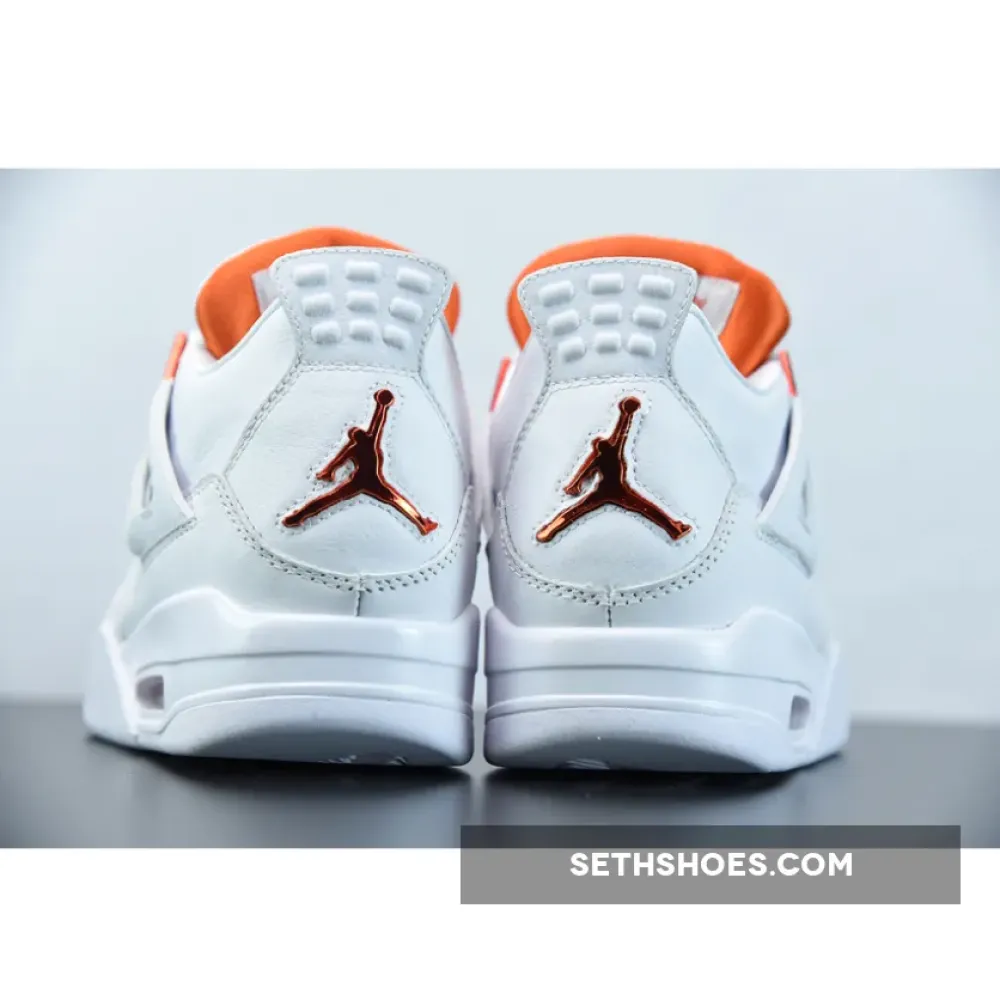 Air Jordan 4 “Orange Metallic” White/Total Orange-Metallic Silver CT8527-118