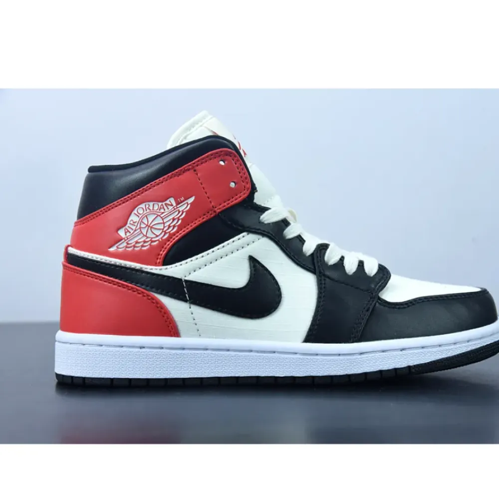 Air Jordan 1 Mid Light Orewood Brown/Newsprint  DQ6078-100
