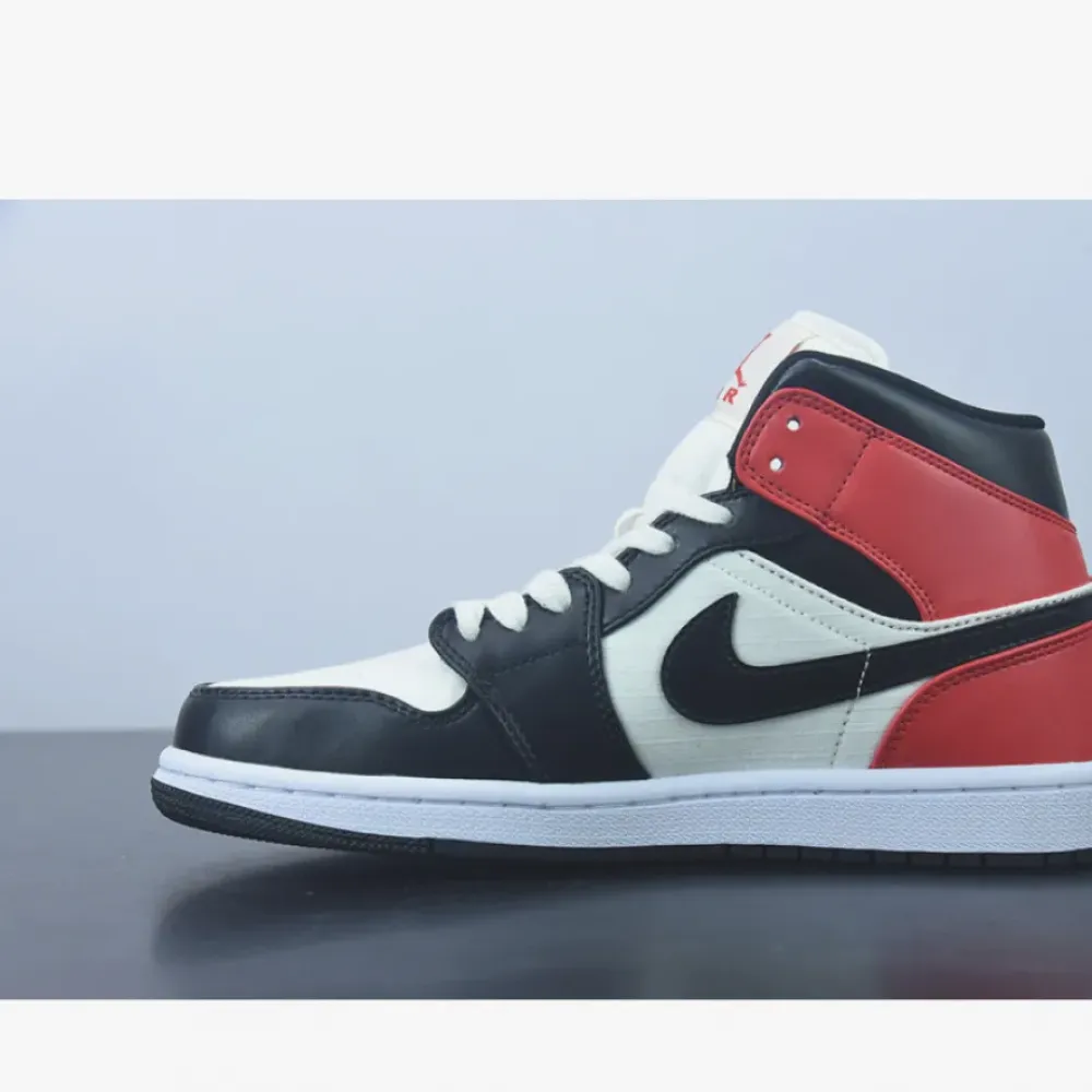 Air Jordan 1 Mid Light Orewood Brown/Newsprint  DQ6078-100