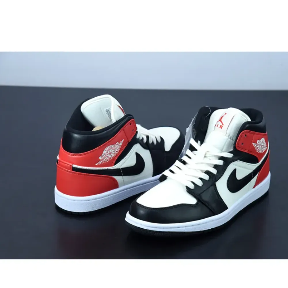 Air Jordan 1 Mid Light Orewood Brown/Newsprint  DQ6078-100