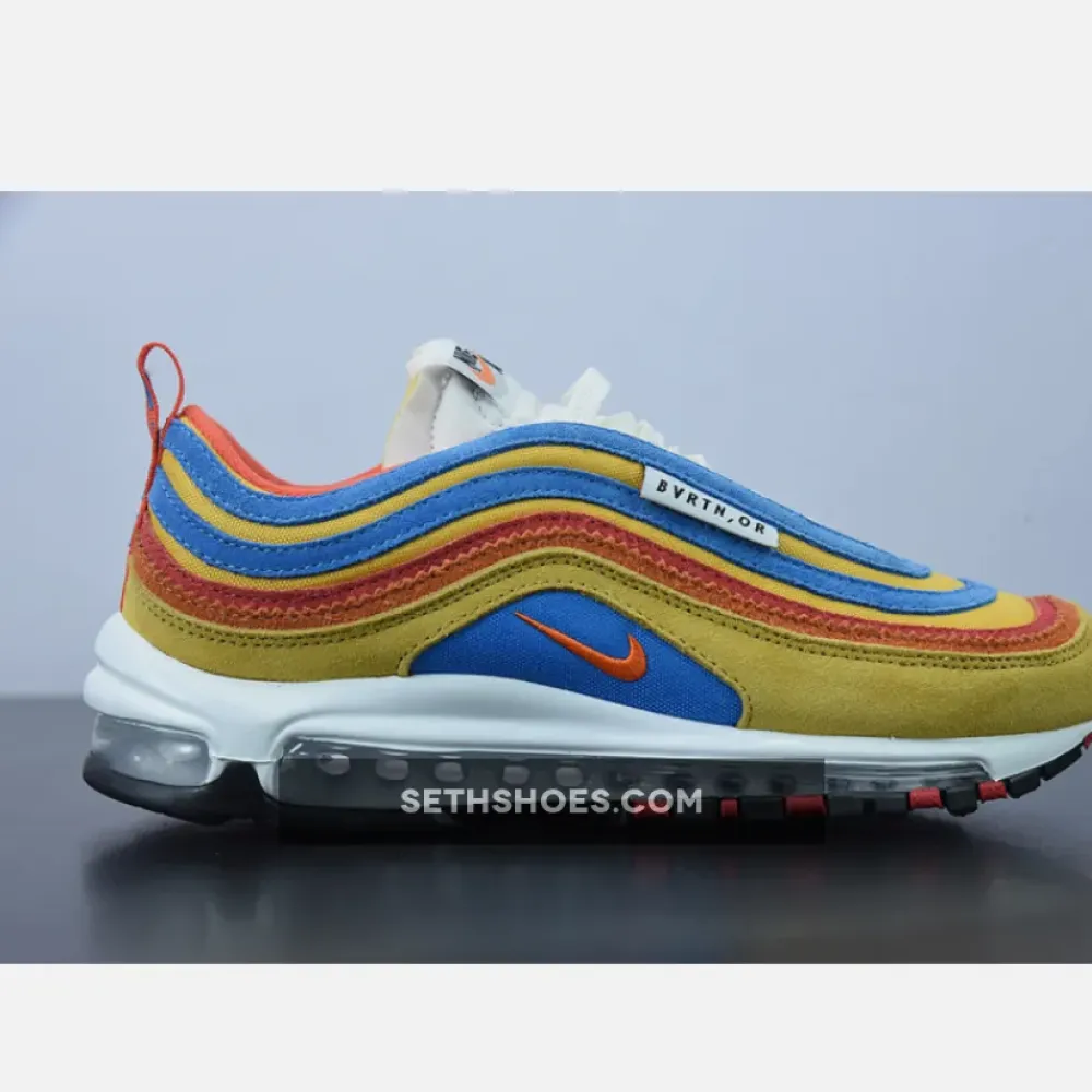 Nike Air Max 97 SE “Running Club” Pollen/Blue-Red-Orange  DH1085-700