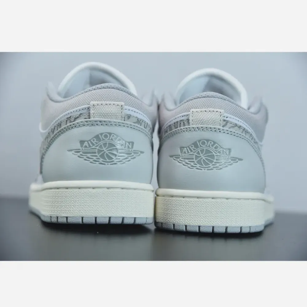 Air Jordan 1 Low PRM “Elephant” White/Neutral Grey-Sail-Smoke Grey DH4269-100