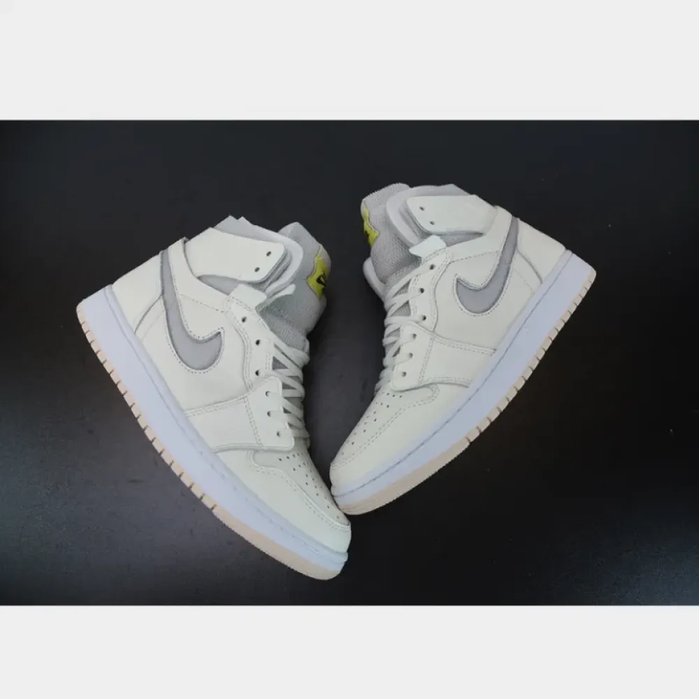 Air Jordan 1 Zoom CMFT Pearl White/Light Voltage Yellow  CT0979-107