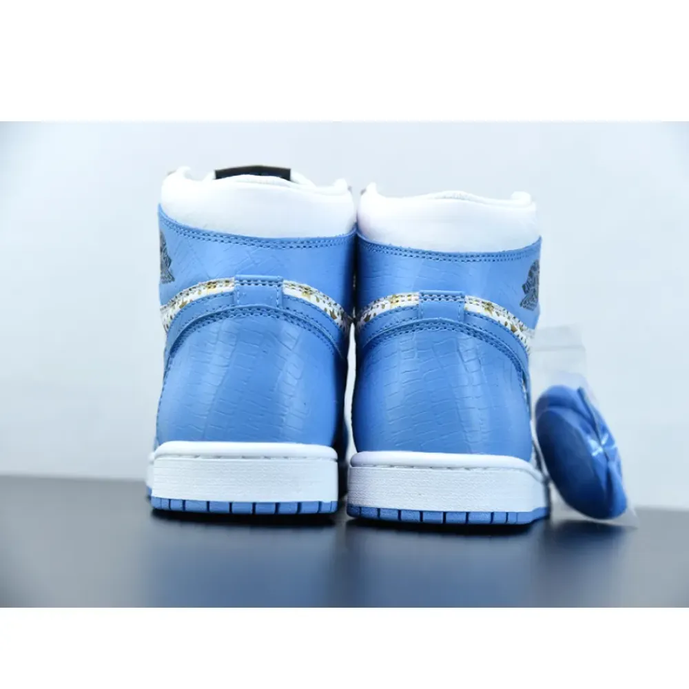 Supreme x Air Jordan 1 High Stars University Blue 555088-181