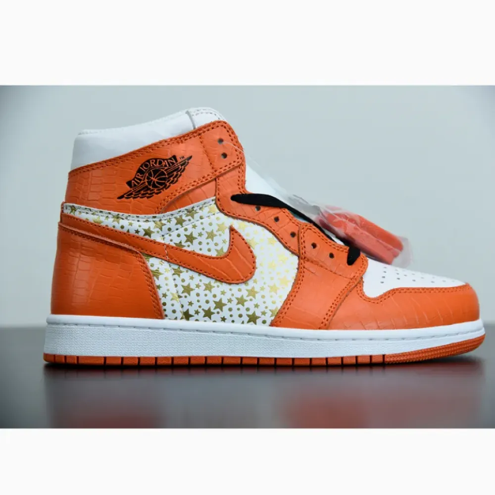 Supreme x Air Jordan 1 High Stars College Orange 555088-121