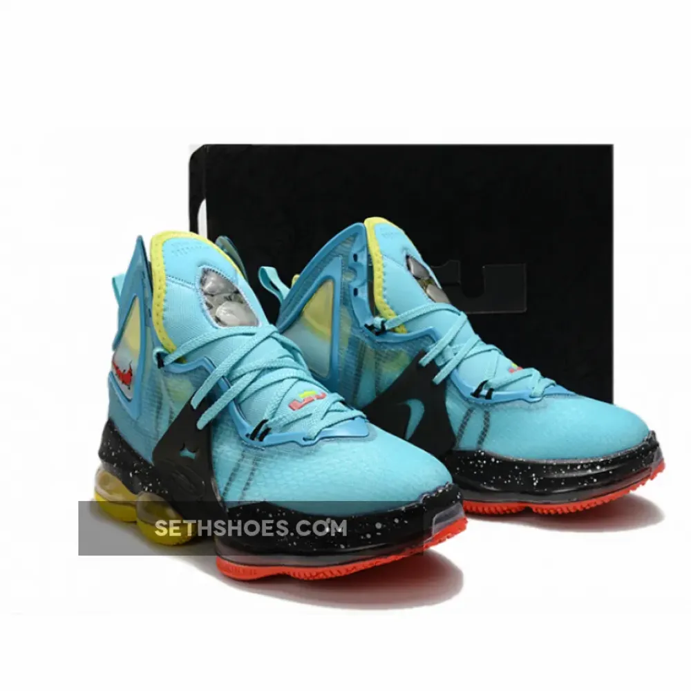 Nike LeBron 19 Polarized Blue/Crimson Bliss  DC9338-400