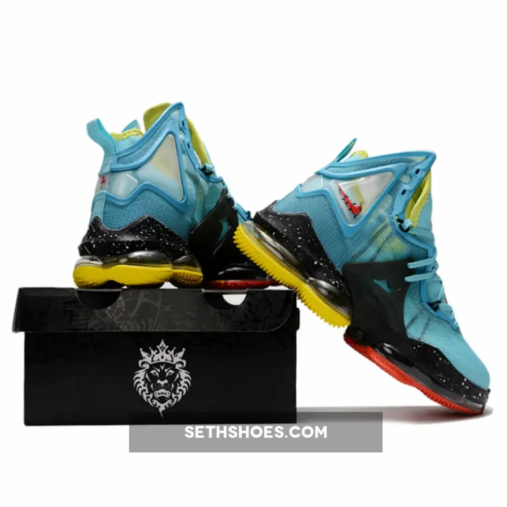 Nike LeBron 19 Polarized Blue/Crimson Bliss  DC9338-400